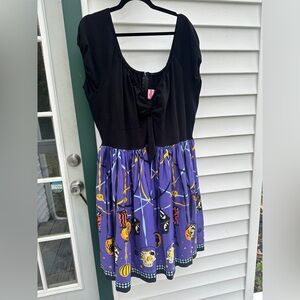 Stylish Black and Purple Casual Dress